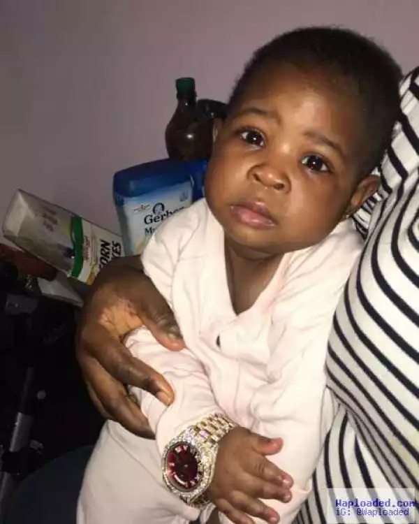 Davido Shares Photo Of His Daughter Rocking His $120k Rolex Watch